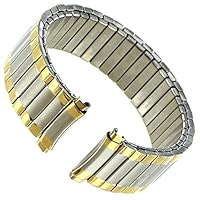 16-22mm Speidel Stainless Steel Two Tone Expansion Curved Watch Band 1241/16