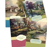 DaySpring - Thomas Kinkade Painter of Light - Thinking of You - 4 Design Assortment with Scripture - 12 Thank You Boxed Cards & Envelopes (51729)