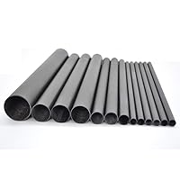 55mm Carbon Fiber Tube 55mm OD x 53mm ID x 500mm 3K Matt Roll Wrapped for RC Model Landing Gear/Tail Shaft/Wing Tube