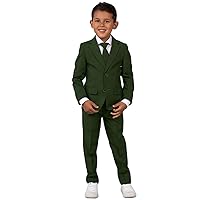 Boys' Solid Two Pieces Suit Jacket Pants Notch Lapel for Wedding Party Daily Dinner