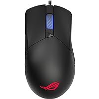 ROG Gladius III Wired Gaming Mouse | Tuned 19,000 DPI Sensor, Hot Swappable Push-Fit II Switches, Ergo Shape, ROG Omni Mouse Feet, ROG Paracord and Aura Sync RGB Lighting,Black