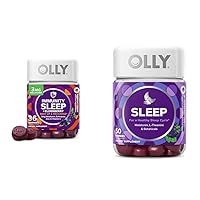 OLLY Sleep Immunity Melatonin Gummy with Elderberry, Vitamin C, Zinc, Echinacea, 36 Count Sleep Gummy with Melatonin, L-Theanine, Chamomile, 50 Count