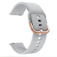 Watch Strap for Samsung Watch Active 2 40 Band Sport Wrist Bracelet Watch 4 40 44mm Classic 42 46mm Watchband (Color : Grey, Size : 20mm Universal)