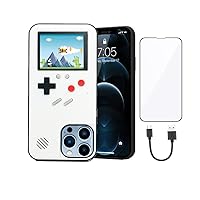 Compatible with iPhone 13 Pro Gameboy Case Soft Bumper Protective Case, Retro Video Game Case for iPhone 13 Pro, Funny Case for 13 Pro White