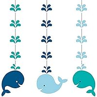 Creative Converting 324424, Baby Whales String Hanging Decorations, 3 Ct, 36