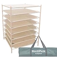 HORTIPOTS Herb Drying Rack 8 Layer Drying Net Dryer Stand Square 28 x 28 Inch to Dry Laundry Clothes or Cure Plants Like Herb Fruit Flowers