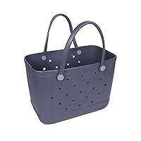 Large Beach Tote,Waterproof Travel Bags Sandproof Plus Size Handbag for Boat Pool Sports Gym (Gray)