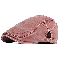 Flat Newsboy Caps for Men Adjustable Lightweight Ivy Gatsby Cabbie Driving Hat