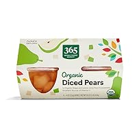 365 by Whole Foods Market, Pears Diced Organic 4 Count, 16 Ounce
