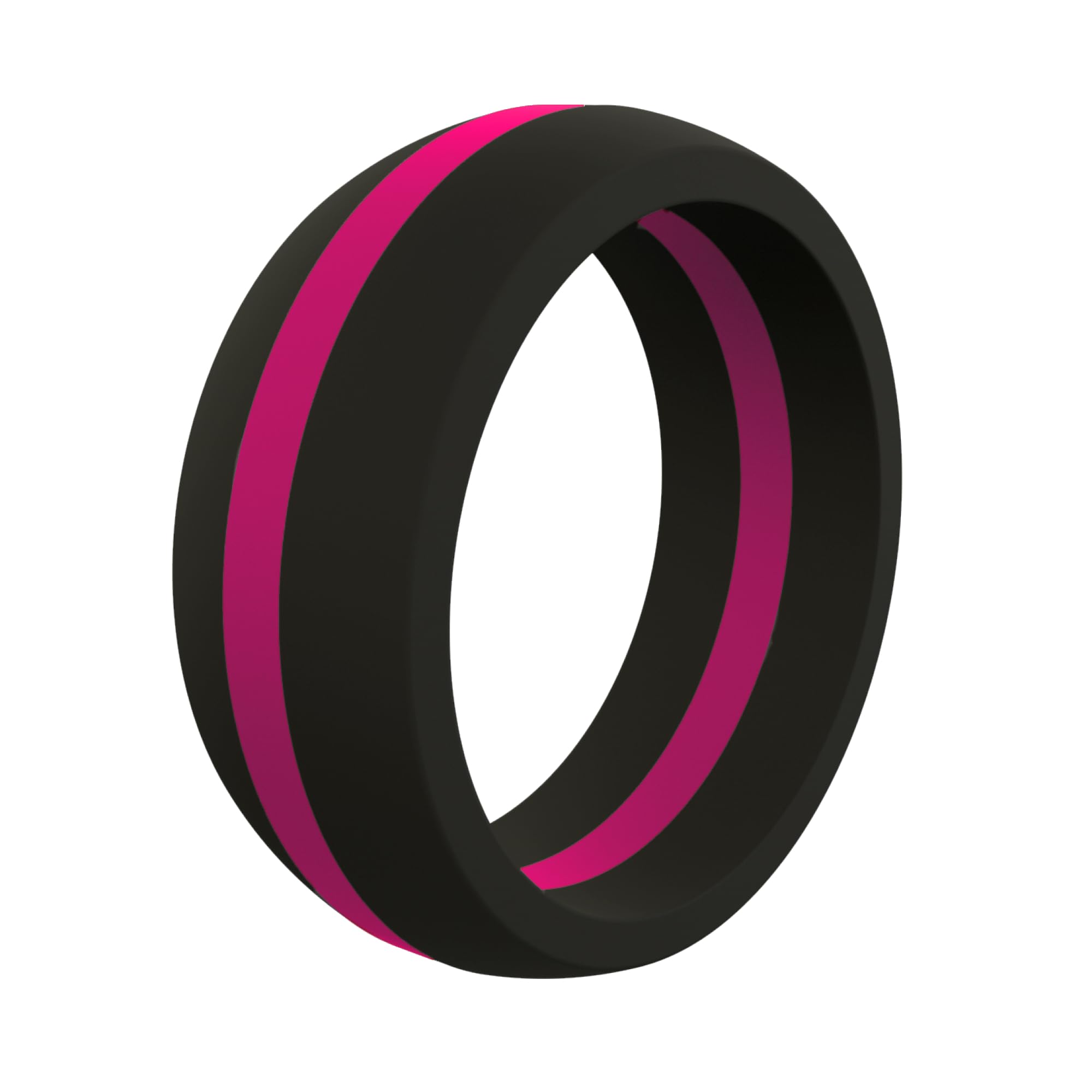  QALO Men's Rubber Silicone Ring, Classic Thin Line