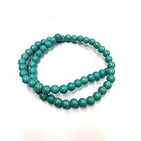 AAA Natural 1 Strand Blue Turquoises Gemstone Beads for Jewelry Making |10 mm Turquoises Round Beads | Turquoises Plain Round Loose Beads |15