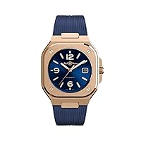 Bell & Ross BR 05 Rose Gold with Dark Electric Blue Dial Automatic Watch BR05A-BLU-PG/SRB