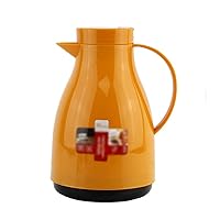 Insulated Coffee Thermos Insulation Pot Large Capacity Coffee Pot Thermos Flask Glass Liner Vacuum Tea Pot Kettle Thermal Water Bottle 500ml/1000ml Vacuum Thermos (Size : 500ml, Color : Yellow)