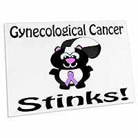 3dRose Gynecological Cancer Stinks Skunk Awareness Ribbon... - Desk Pad Place Mats (dpd-115535-1)