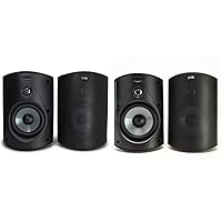 Polk Audio Atrium 6 Outdoor All-Weather Speakers with Bass Reflex Enclosure (Pair, Black) Atrium 4 Outdoor Speakers with Powerful Bass (Pair, Black)