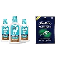 Hello Peace Out Plaque Antigingivitis Mouthwash Pack of 3, DenTek Triple Clean Advanced Clean Floss Picks 150 Count