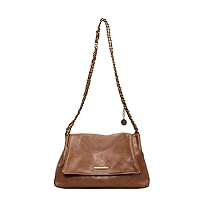 DOTBABY Soft Leather Shoulder Bag for Women, Crossbody Bag with Metal Strap, Western Large Capacity Buckle Style Totes Bags