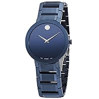 Movado Sapphire Quartz Blue Mirror Dial Men's Watch 0607556
