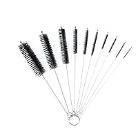 10Pcs Set Stainless Soft Hair Suction Glass Tube Brushes Nylon Bottle Fish Tank Pipe Brush Household Tools