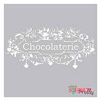 Chic French Chocolate Furniture Stencil - Chocolaterie DIY Sign Best Vinyl Large Stencils for Painting on Wood, Canvas, Wall, etc.-XS (11