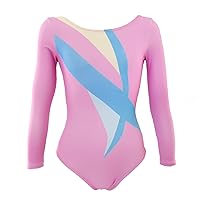 Pink Long-Sleeved Gymnastics Leotard for Girls ’Comfortable and Stylish Ideal for Practice and Performances