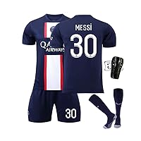 PSG Jersey Kids Paris Jersey, 2023 New Football Jersey Kit for Kids Adults  Football Training Jerseys, #7 10 30 Messi Mbappe Neymar Jersey