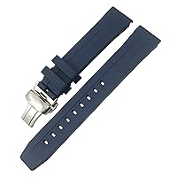 For Tissot 1853 Seastar T120 T114 Watchband Rubber Sport Diving Black Blue Soft Watch Strap Silicone Rubber 19mm 20mm Watchband (Color : 10mm Gold Clasp, Size : 20mm)