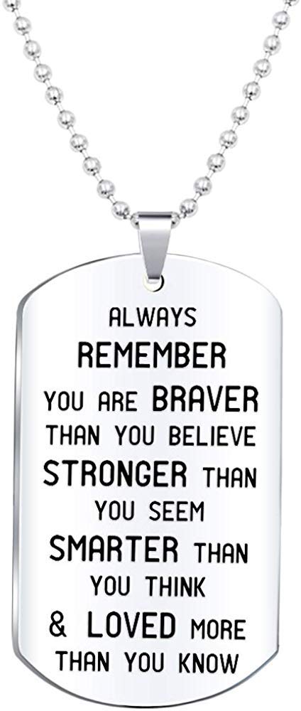 Fervent Always Remember You Are Loved Necklace | Inspiration Dogtag | Easter | Christmas Gift