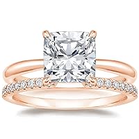 Petite Twisted Vine Engagement Ring with 3 CT Simulated Diamonds, Sterling Silver 4-Prong Setting