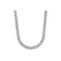 Miabella 925 Sterling Silver Italian Byzantine Chain Necklace for Women 16, 18, 20 Inch Handmade in Italy (16)