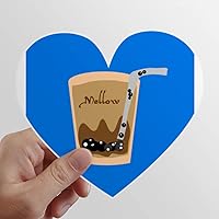 Graffiti Pearl Chocolate Milk Tea Heart Vinyl Sticker Bicycle Bottle Decal