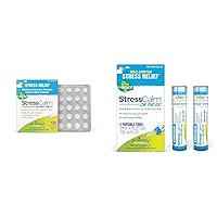 Boiron StressCalm Tablets 120 Count and StressCalm On The Go 80 Count (2 Pack) for Relief of Stress, Anxiousness, Nervousness, Irritability, and Fatigue