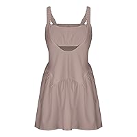 Bell Sleeve Dress,Tennis Dress for Women Casual Sleeveless Athletic Dress Workout Dress Outfits with Built in B