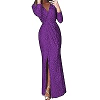 Evening Dresses for Women Formal Plus Size Nightclub Style Slim Sling Dress with Slit Long Tie Dresses for Women