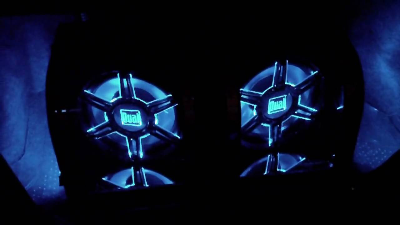 Dual Electronics BP1204 High Performance 12 inch Car Audio Subwoofers in a Tuned Bandpass Enclosure with Blue illumiNITE LED Illumination and Plexiglass Viewing Windows and 1,100 Watts of Peak Power