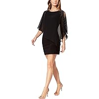 Xscape Womens Chiffon Beaded Cocktail and Party Dress