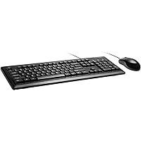 Kensington Mouse-in-a-Box and Keyboard Wired USB Desktop Set (K72436AM), Black