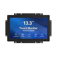 13.3 Inch 10 Points Open Frame Touch Display, Industrial PCAP Touchscreen Monitor, VGA+HDMI+DVI Port - 16:9