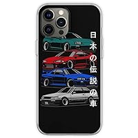Compatible with iPhone XR Case Classic JDM Legends Japanese Super Racing Car Soft & Flexible TPU Shockproof Print Transparent Phone Case Cover