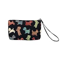 Signare Tapestry Small Wristlet Clutch Bag for Women, Ladies Wristlet Purses with Wrist Strap & Zip Closure