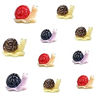 MAOMIA 24 Pcs Mini Snail Figurines, Fairy Garden Snail Miniature Figurines Moss Landscape DIY Terrarium Crafts Ornament Plant Pots Bonsai Craft Decor