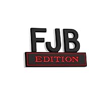 FJB Edition Car Emblem, 3D Letters FJB Car Edition Emblem, 3D FJB Edition Bumper Stickers Alloy Car Truck Accessories Badge Fit for Cars Bumper Window (Black Red)