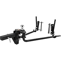 VEVOR Weight Distribution Hitch, 1,500 lbs Weight Distributing Hitches Kit with Sway Control for Trailer, 2-in Solid Steel Shank, 2-5/16 in Alloy Steel Ball, Powder Coated Load Leveling Hitch, Black