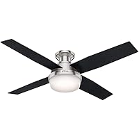 Hunter Fan Company 59241 Hunter Dempsey Indoor Low Profile Ceiling Fan with LED Light and Remote Control, 52