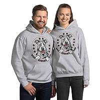 Who Rescued Who Dog Graphic Hoodie White and Grey Sweatshirt