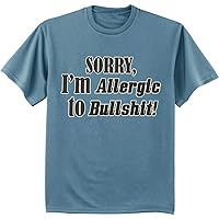 Men's Graphic Tee Allergic to Bullshit Funny T-shirt