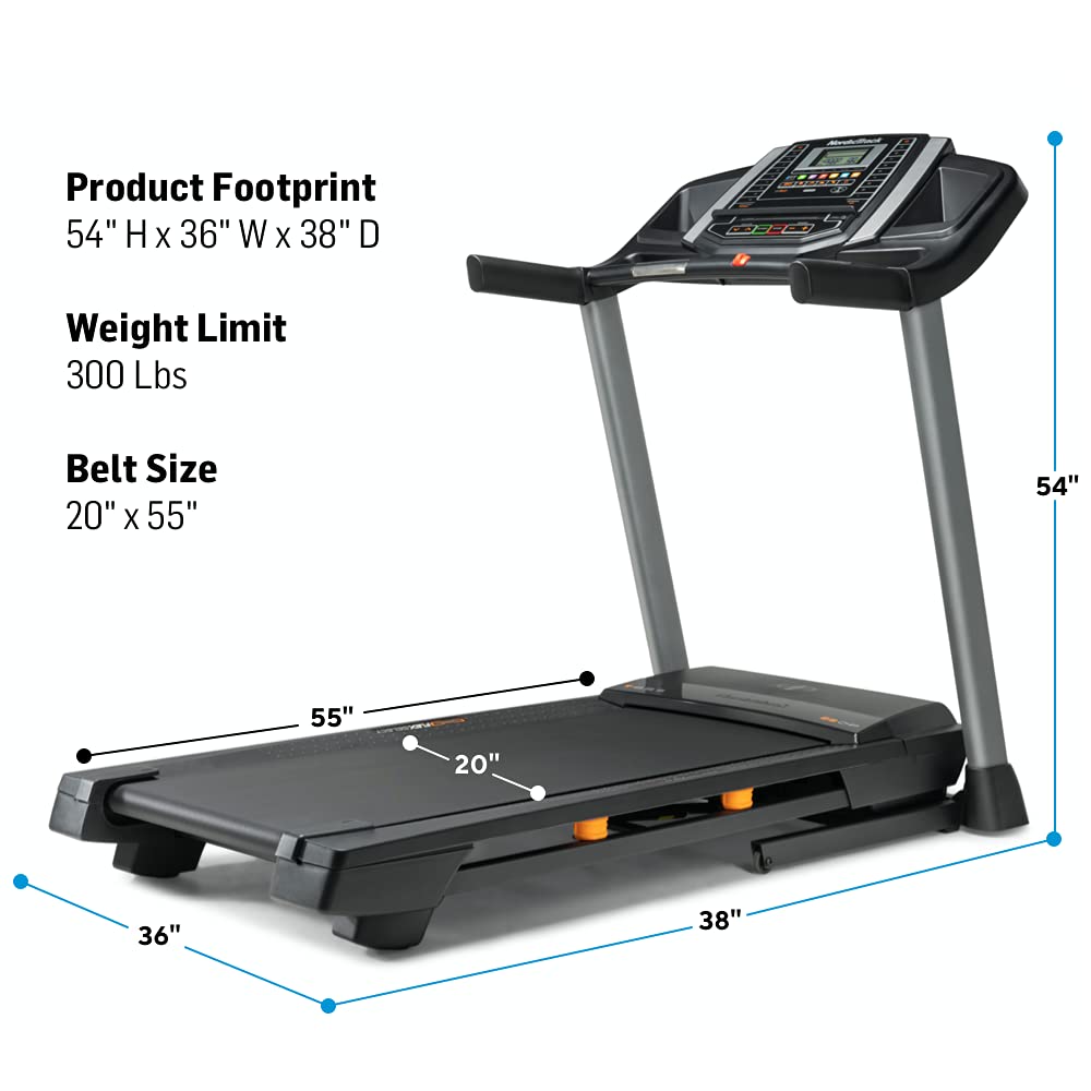 NordicTrack T Series: Expertly Engineered Foldable Treadmill, Perfect as Treadmills for Home Use, Walking Treadmill with Incline, Bluetooth Enabled for Superior Interactive Training Experience