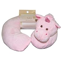 UPD Baby Infant Soft Plush Car Seat Stroller Neck Pillow Neck Support Neck Rest Neck Cover Neck Protector (Unicorn Pink) (827)