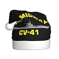 Uss Midway Cv-41 Christmas Hat Mans Womens Party Supplies Unisex Party Supplies For Party Party Hats
