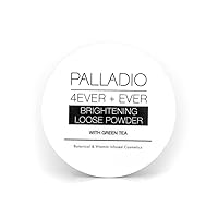 Palladio 4 Ever+Ever Mattifying Loose Setting Powder, Brighten Dark Circles, Lightens, and Creates a Look Of Luminosity, Soft, Radiant Finish All Day Wear, (Brightening Powder)